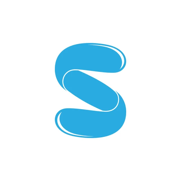 S harfi sıvı logo vektörü — Stok Vektör