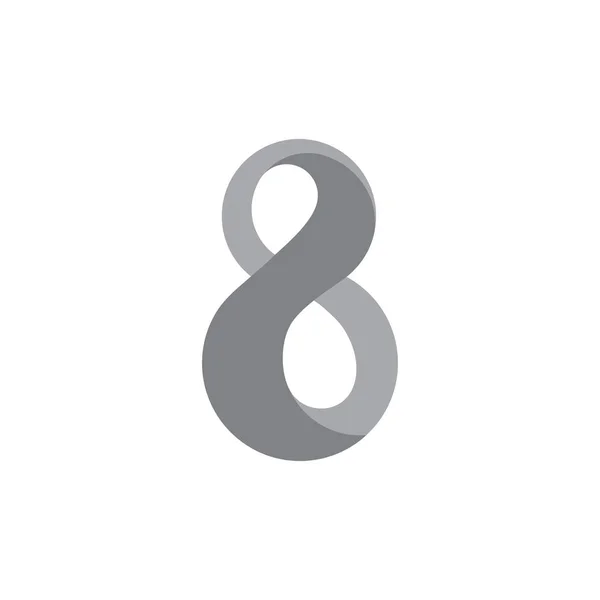 3D kurvor Infinity design logo vektor — Stock vektor