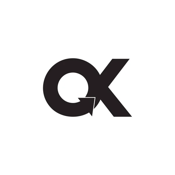 Harf ox çember dönüş logo vektörü — Stok Vektör