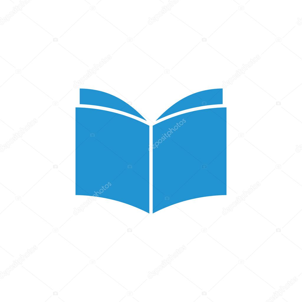 simple geometric book simple logo vector