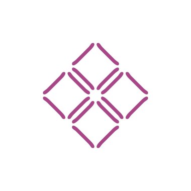 Basit kare çizgi logo vektörü