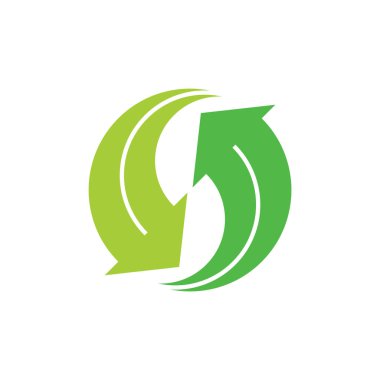 Geometrik ok dairesi hareket logo vektörünü döndür