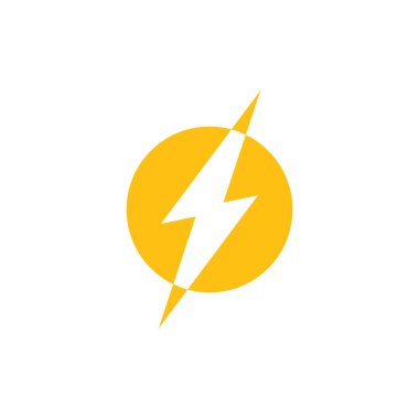 daire gök gürültüsü negatif uzay basit logosu