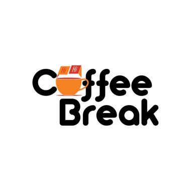 kahve molası metin sembolü süsleme vektörü