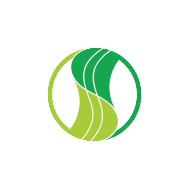 bağlı çember yaprağı logo vektörü