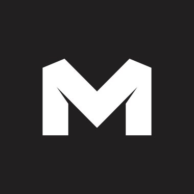 mektup mv basit geometrik logo vektör
