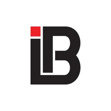 harfler IB basit geometrik logo vektör