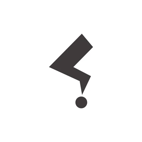 Utropstecken geometrisk enkel logotyp — Stock vektor