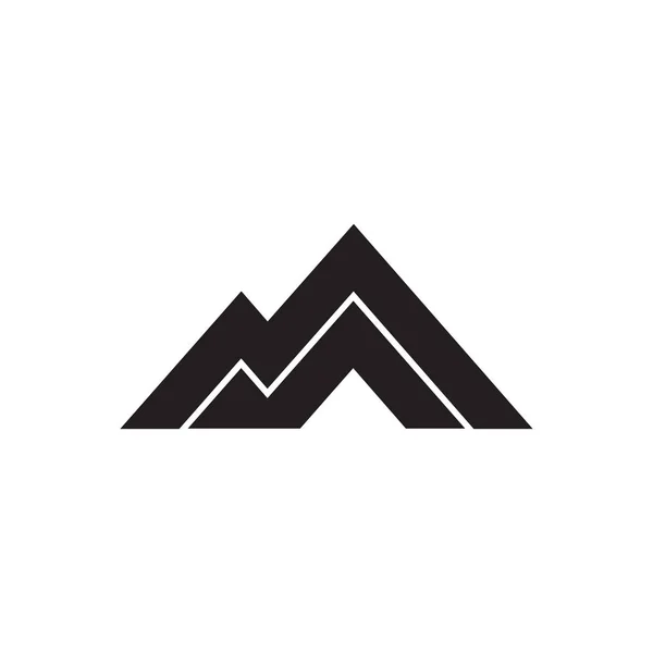 Triangle géométrique montagne symbole logo vecteur — Image vectorielle