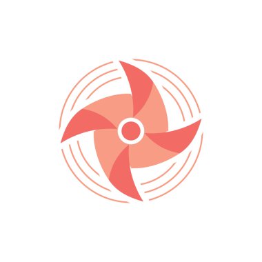 çember fan origami oyuncak logo vektörü