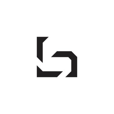 harf b küçük geometrik çizgi logo vektörü
