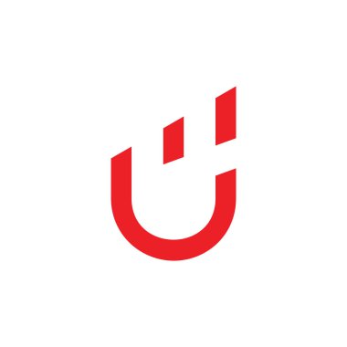 uj harfi hareket logo vektörü çalıştır