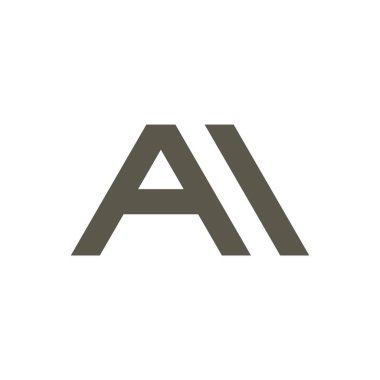 Çizgili bir geometrik çatı logosu vektörü harfi