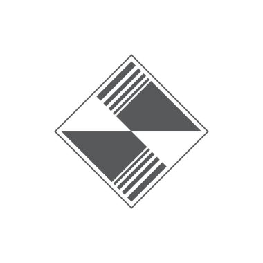 soyut kare karo geometrik logo vektörü