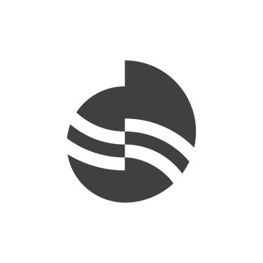 Çizgiler soyut harf od geometrik logo vektörü