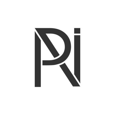 mektup Ri basit geometrik Logo vektör