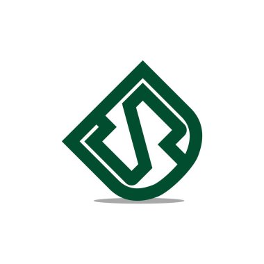 harf basit geometrik doğrusal logo vektörü