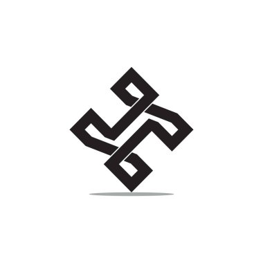 harf th sonsuz çizgi logo vektörü