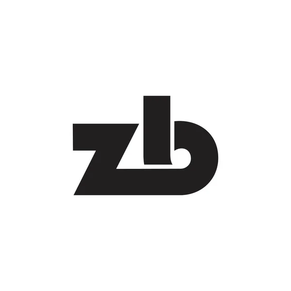 Letra zb vetor logotipo vinculado — Vetor de Stock