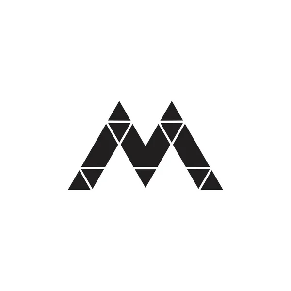 Połączone litery m trójkąt kolorowe wektor logo mozaiki — Wektor stockowy