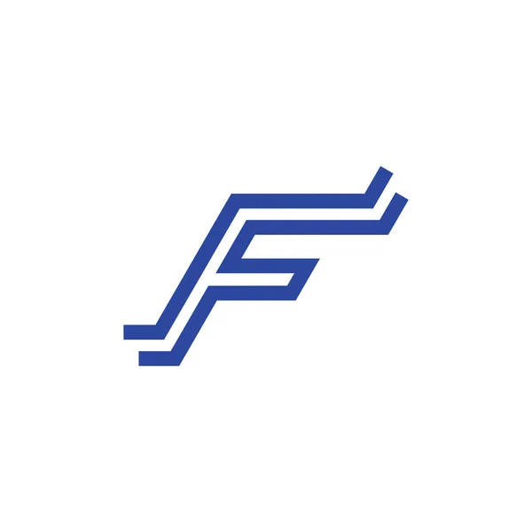 Літера f простих смуг лінія стрілка логотип вектор — стоковий вектор