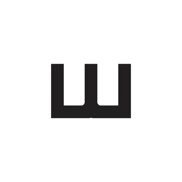 Litera w prostej linii wektor geometryczny logo — Wektor stockowy