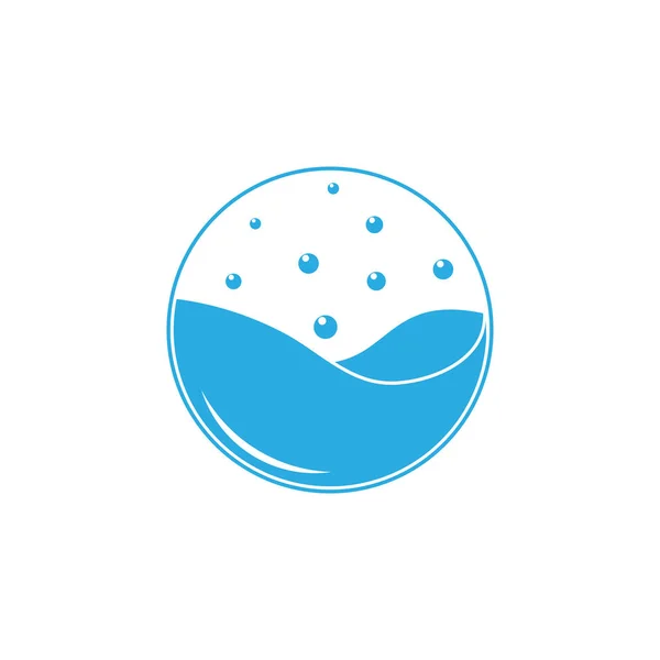 Agua de rocío 3d plano símbolo logo vector — Archivo Imágenes Vectoriales