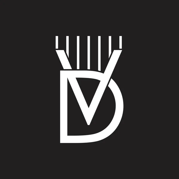 Lettere vd vd vettoriale logo di movimento collegato — Vettoriale Stock