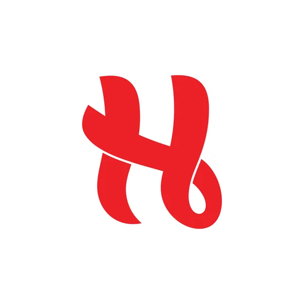 Letra h caliente llama diseño logo vector — Vector de stock