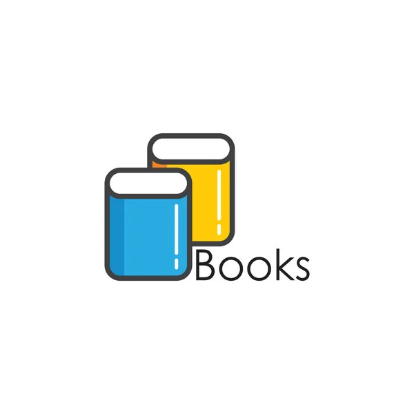 Abstract colorful books logo vector — Stock Vector