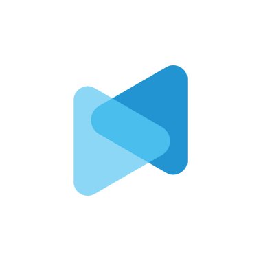 bağlı üçgen geometrik tasarım logo vektörü