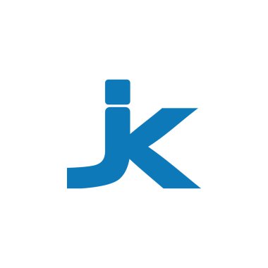 mektup jk basit bağlantılı logo vektör