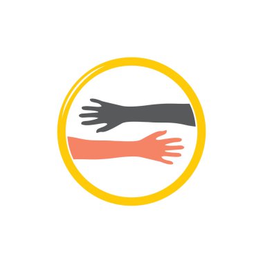 dost el sembolü vektörüne yardım et