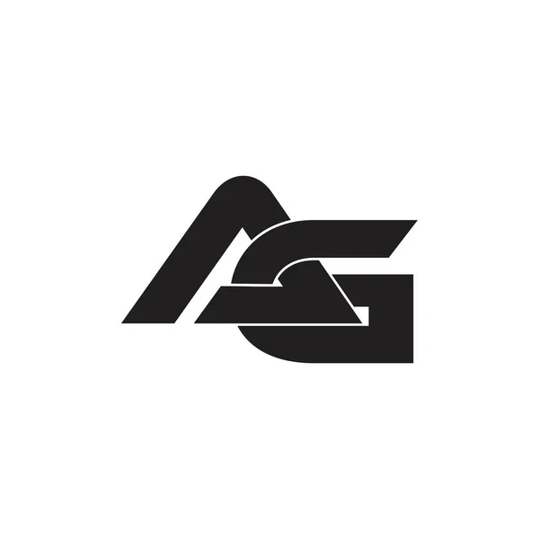 Letter ag linked overlap design logo vector — Stock Vector