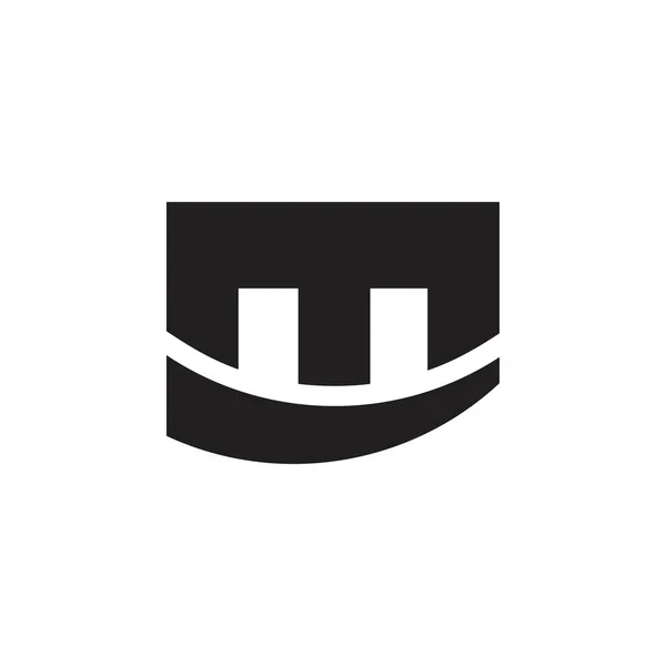 Γράμμα m swoosh φέτα γεωμετρικό διάνυσμα λογότυπο — Διανυσματικό Αρχείο