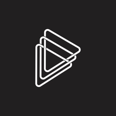 bağlı üçgen tel sembolü logo vektörü