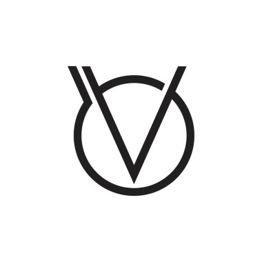 basit geometrik logo vektörü harfi