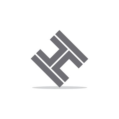 th çizgili geometrik tasarım sembolü vektörü