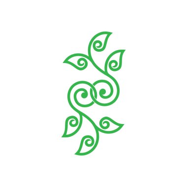 bağlı sarmal ağaç eğrileri tasarım sembolü taşıyıcısı