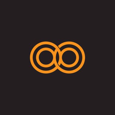 bağlı döngü düz çizgiler sanat logo vektörü