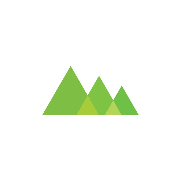 Dağ geometrik yeşil tasarım vektörü — Stok Vektör