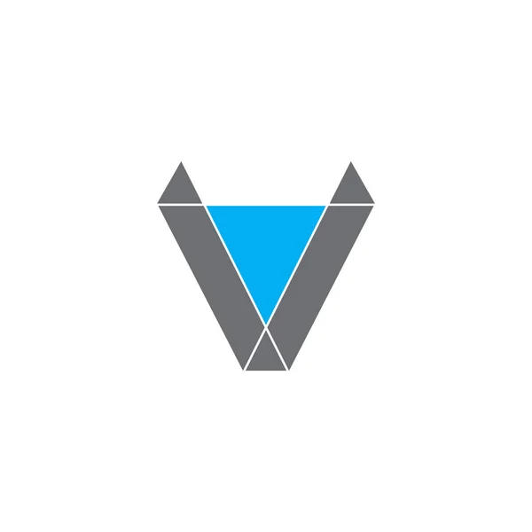 Letter v waterdrop geometric ligi — Stock Vector