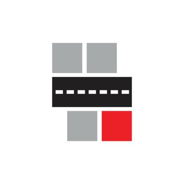 Yol haritası basit tasarım sembolü vektörü