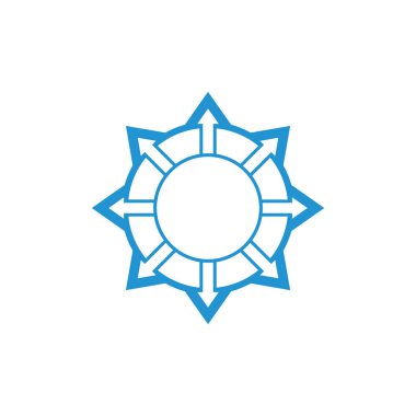 yayılmış ok girdabı pazarlama sembolü vektörü