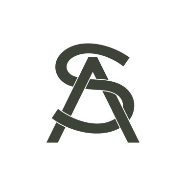 S harfi basit bağlı çizgi logo vektörü