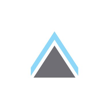 Basit geometrik ok logosundan yukarı üçgen ok