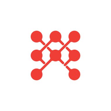 soyut bağlantılı noktalar insanların ağ örtüşen logo vektörü