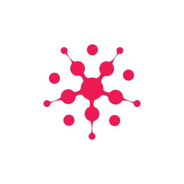 bağlı noktalar yıldız modern teknoloji logo vektörü