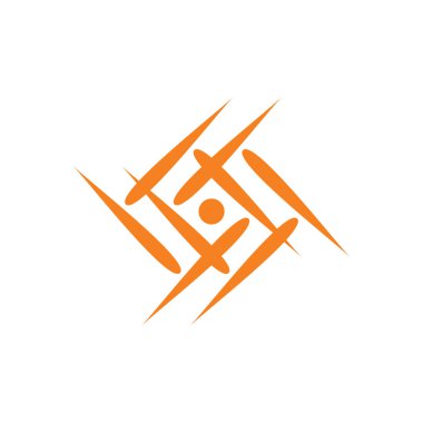 hareket nesneleri kare hareket logo vektörü