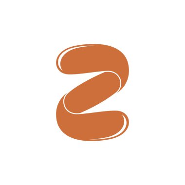 z harfi su bükme 3d logo vektörü